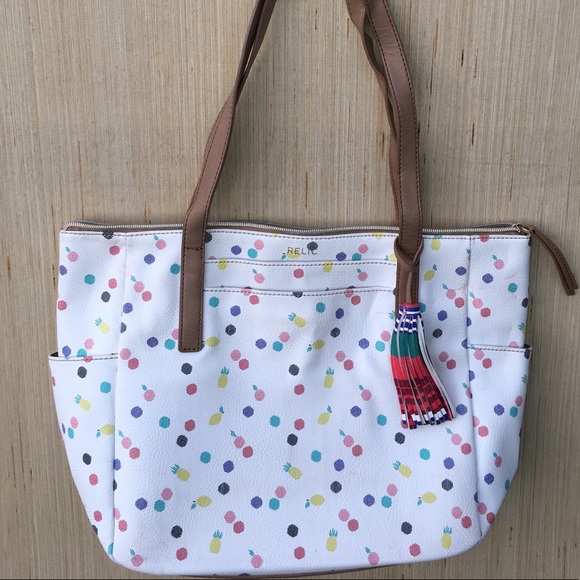 Relic Handbags - 🍋 Cute Relic White/Multi-Colored Tote Bag🍋